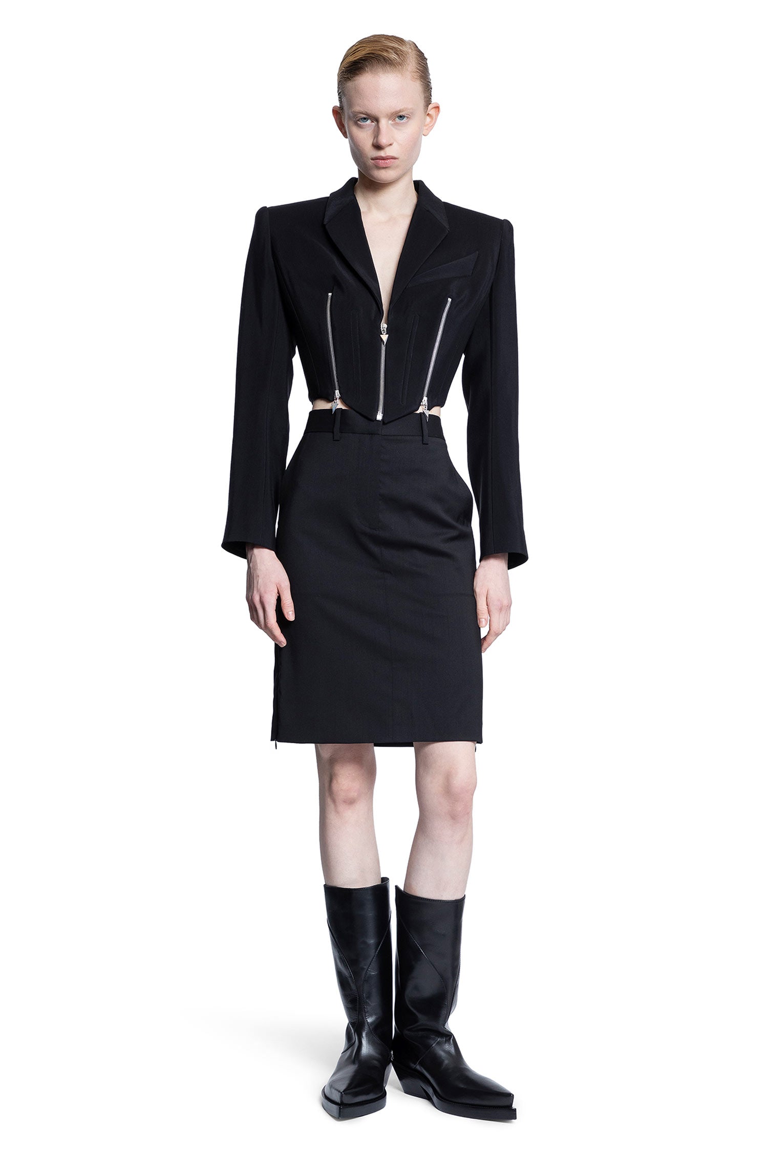 MUGLER WOMAN BLACK BLAZERS