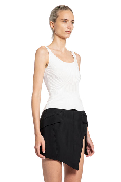 MUGLER WOMAN WHITE T-SHIRTS & TANK TOPS