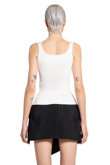 MUGLER WOMAN WHITE T-SHIRTS & TANK TOPS