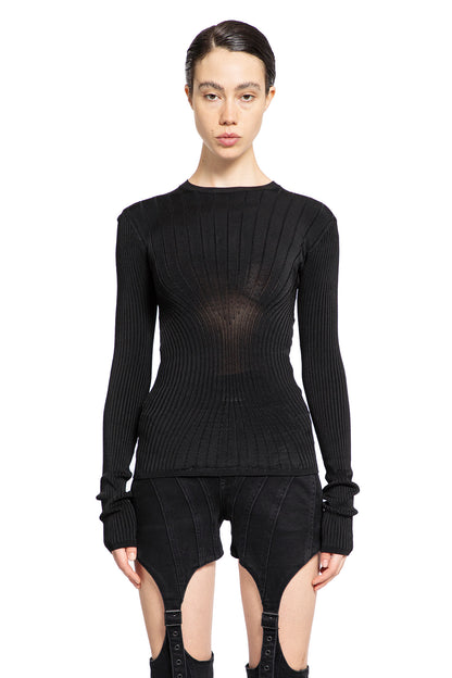 MUGLER WOMAN BLACK TOPS