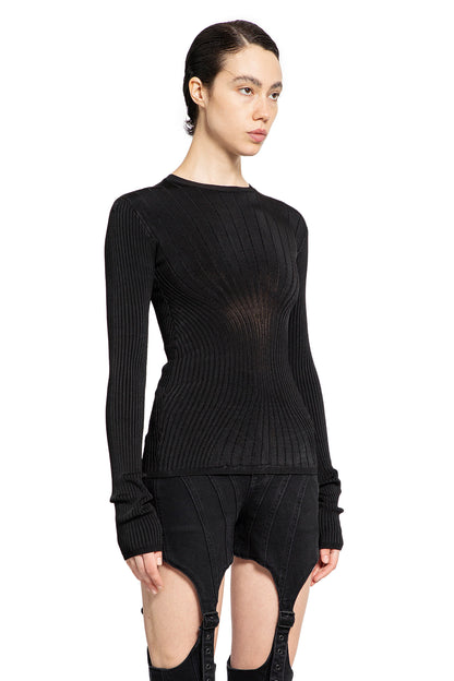 MUGLER WOMAN BLACK TOPS