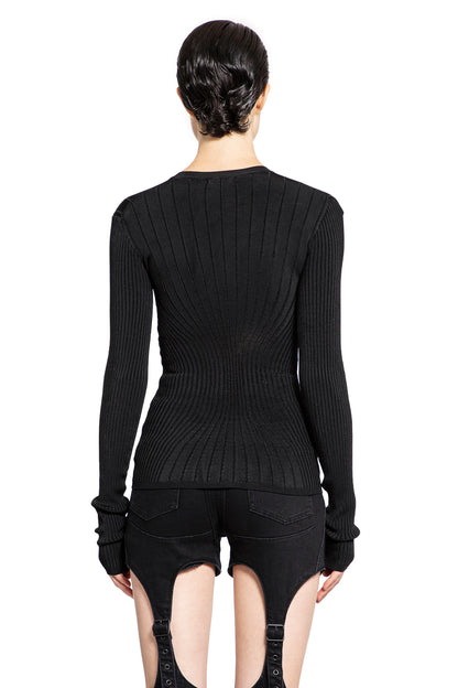 MUGLER WOMAN BLACK TOPS