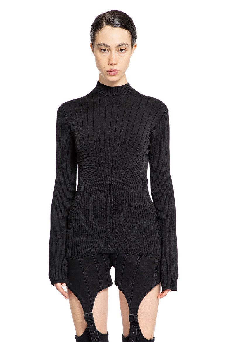 MUGLER WOMAN BLACK TOPS