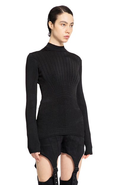 MUGLER WOMAN BLACK TOPS