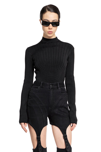 MUGLER WOMAN BLACK TOPS