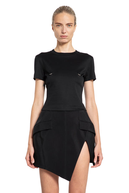 Antonioli MUGLER WOMAN BLACK T-SHIRTS & TANK TOPS