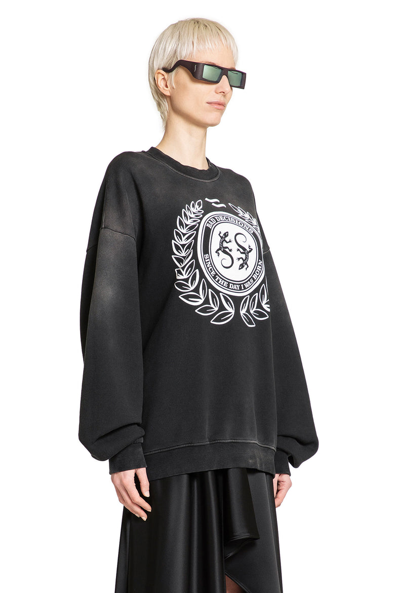 SSHEENA WOMAN BLACK SWEATSHIRTS