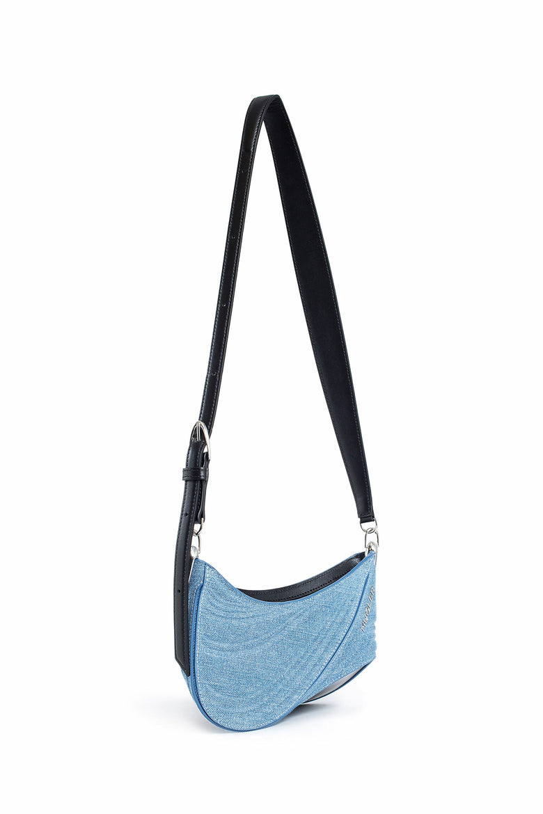 MUGLER WOMAN BLUE CROSSBODY BAGS