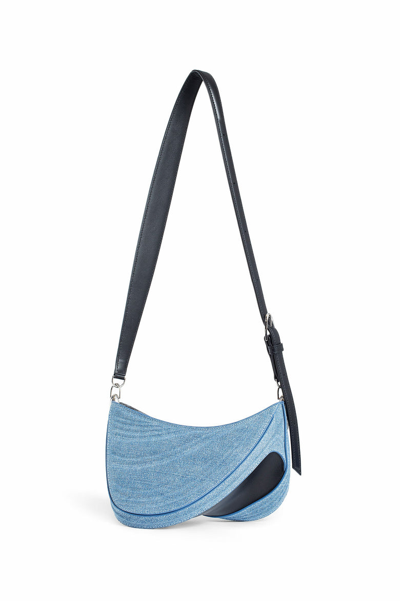 MUGLER WOMAN BLUE CROSSBODY BAGS