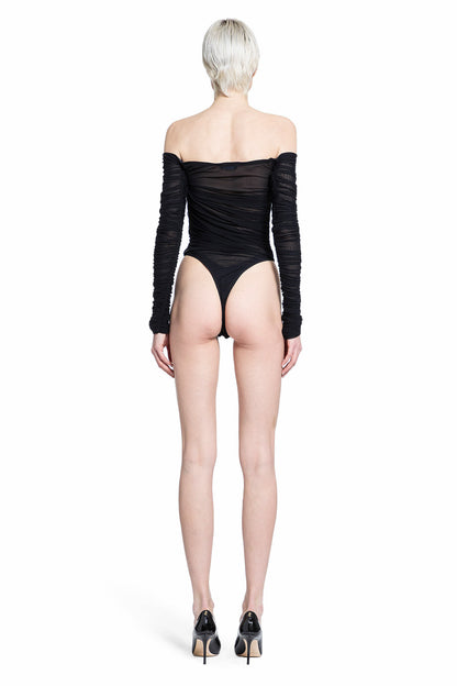 MUGLER WOMAN BLACK BODYSUITS