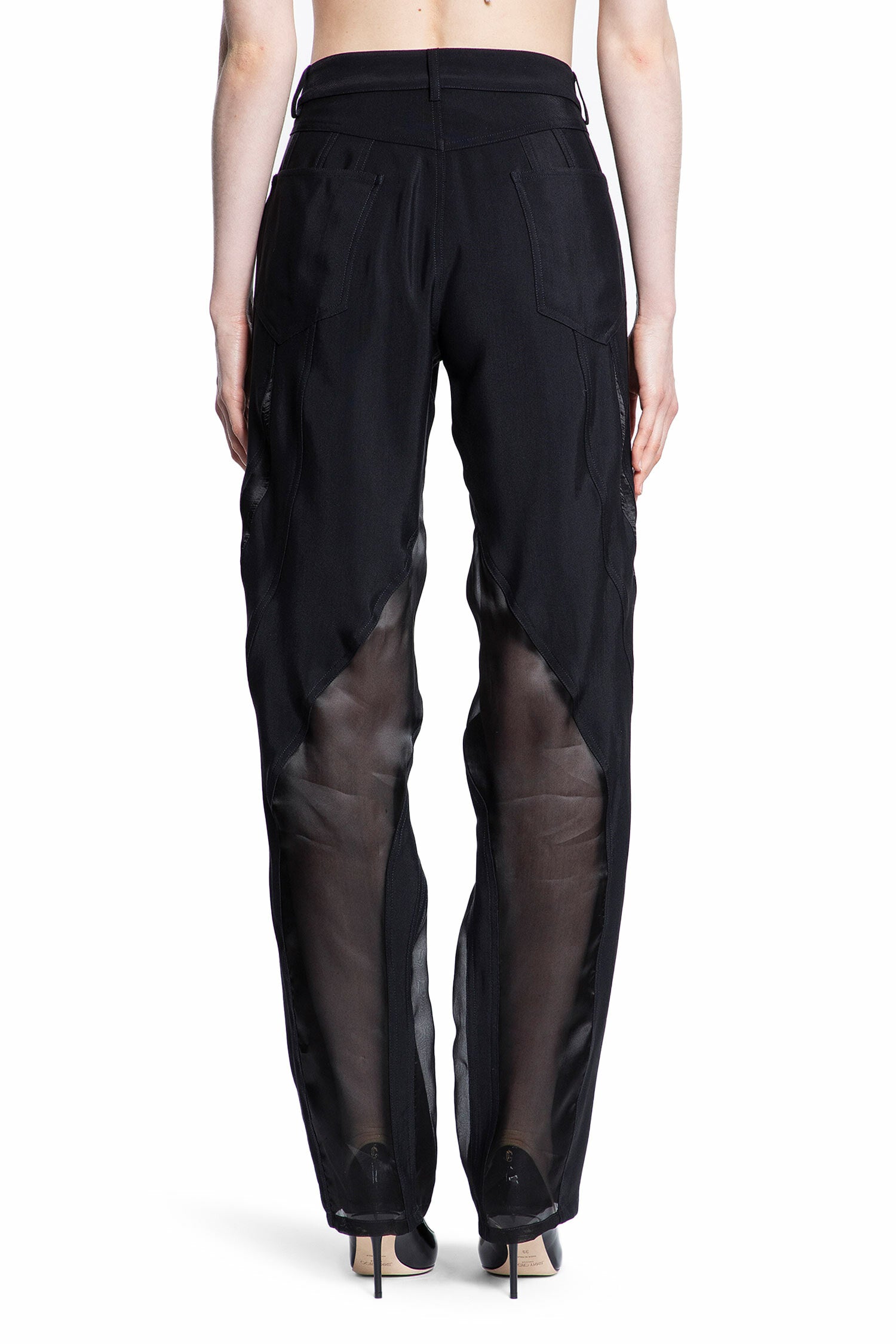 MUGLER WOMAN BLACK TROUSERS