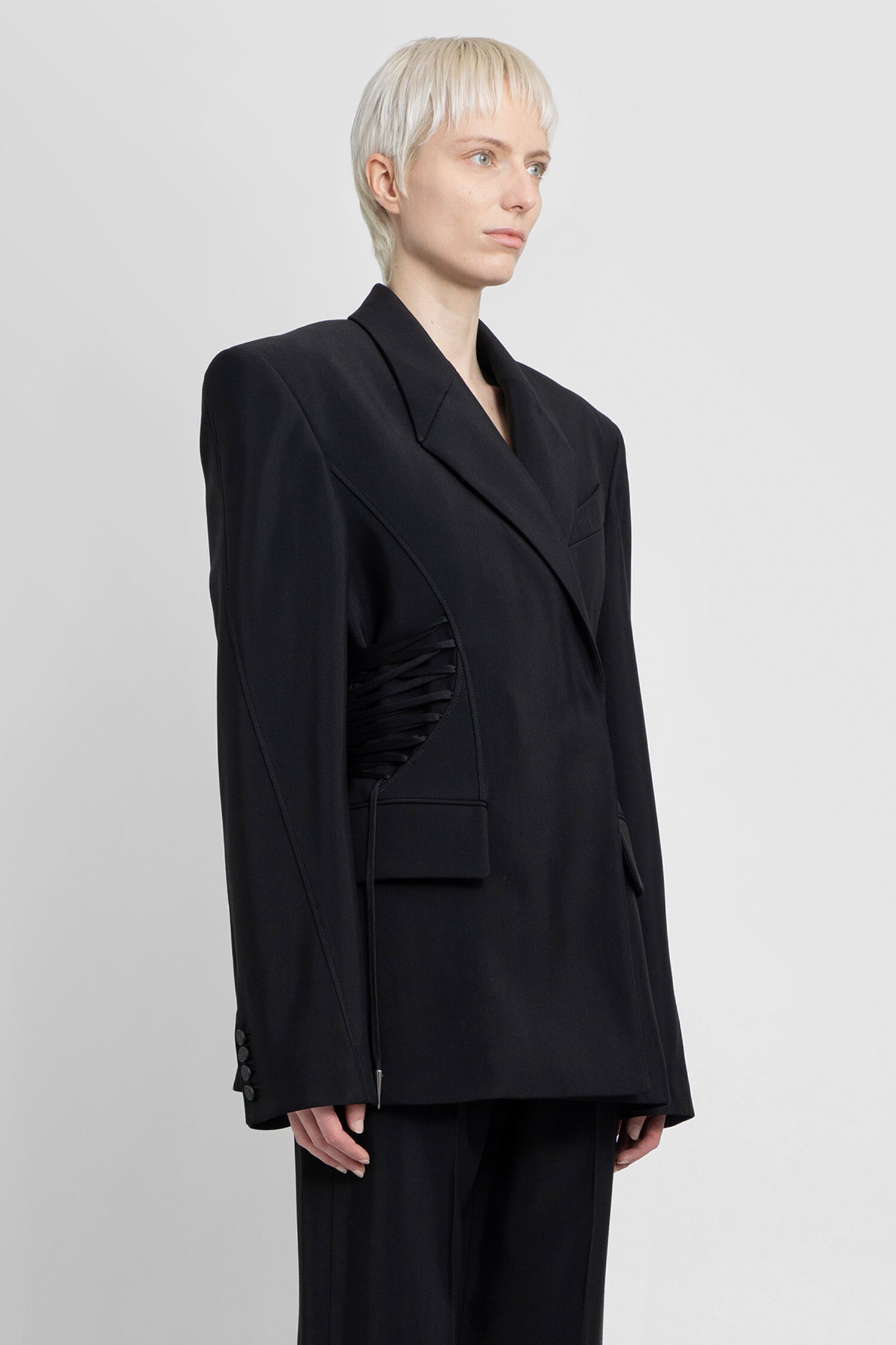 MUGLER WOMAN BLACK BLAZERS