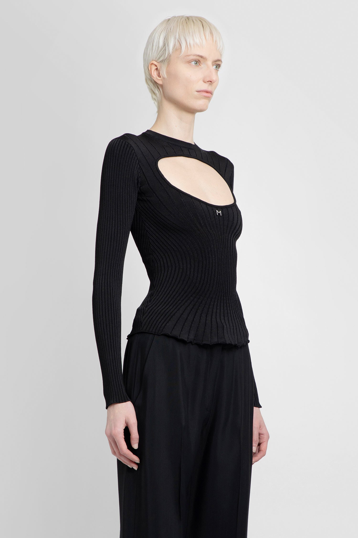 MUGLER WOMAN BLACK KNITWEAR