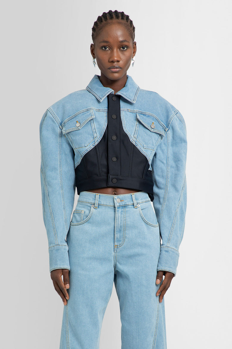 MUGLER WOMAN BLUE JACKETS