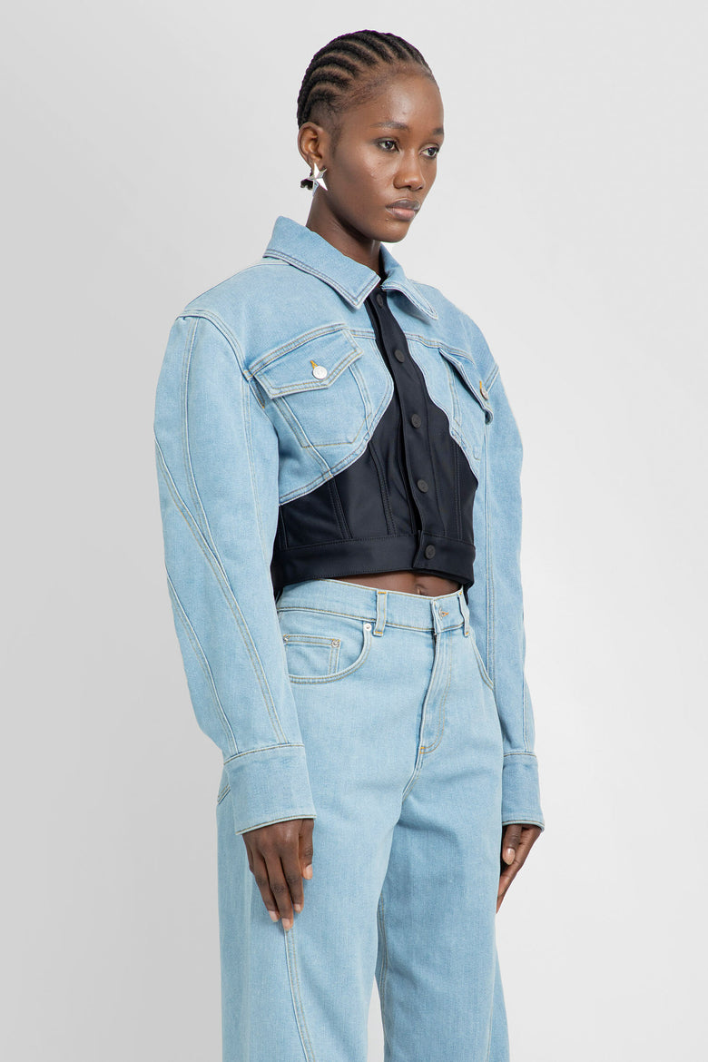 MUGLER WOMAN BLUE JACKETS