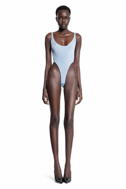 MUGLER WOMAN BLUE BODYSUITS