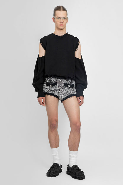 DOUBLET MAN BLACK&WHITE SHORTS & SKIRTS