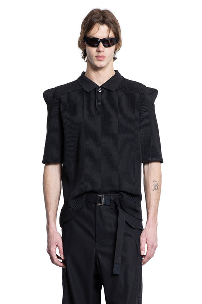 SACAI MAN BLACK T-SHIRTS & TANK TOPS