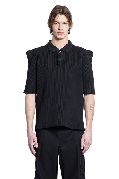 SACAI MAN BLACK T-SHIRTS & TANK TOPS