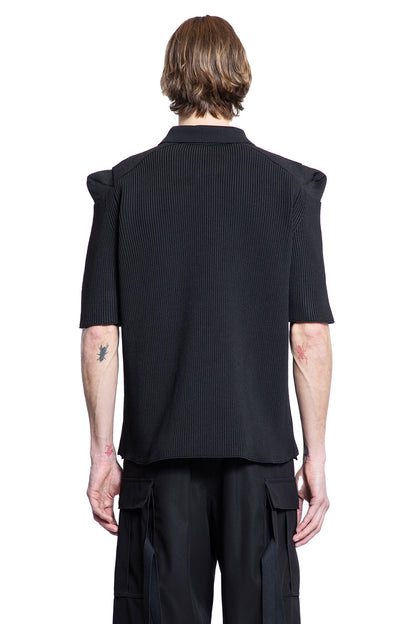 SACAI MAN BLACK T-SHIRTS & TANK TOPS