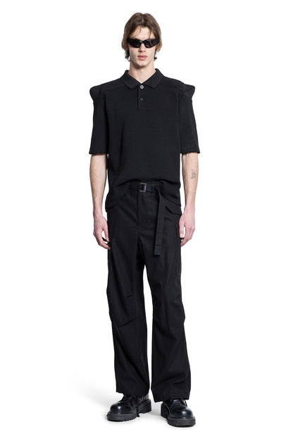 SACAI MAN BLACK T-SHIRTS & TANK TOPS