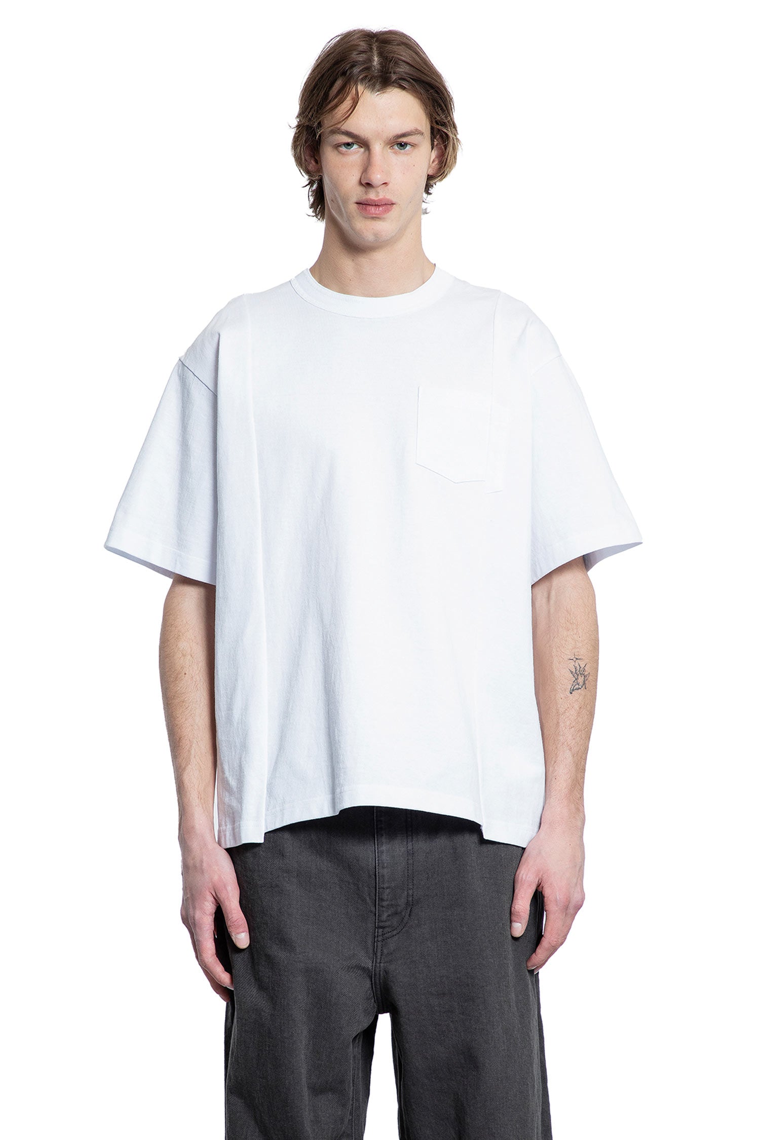 SACAI MAN WHITE T-SHIRTS & TANK TOPS