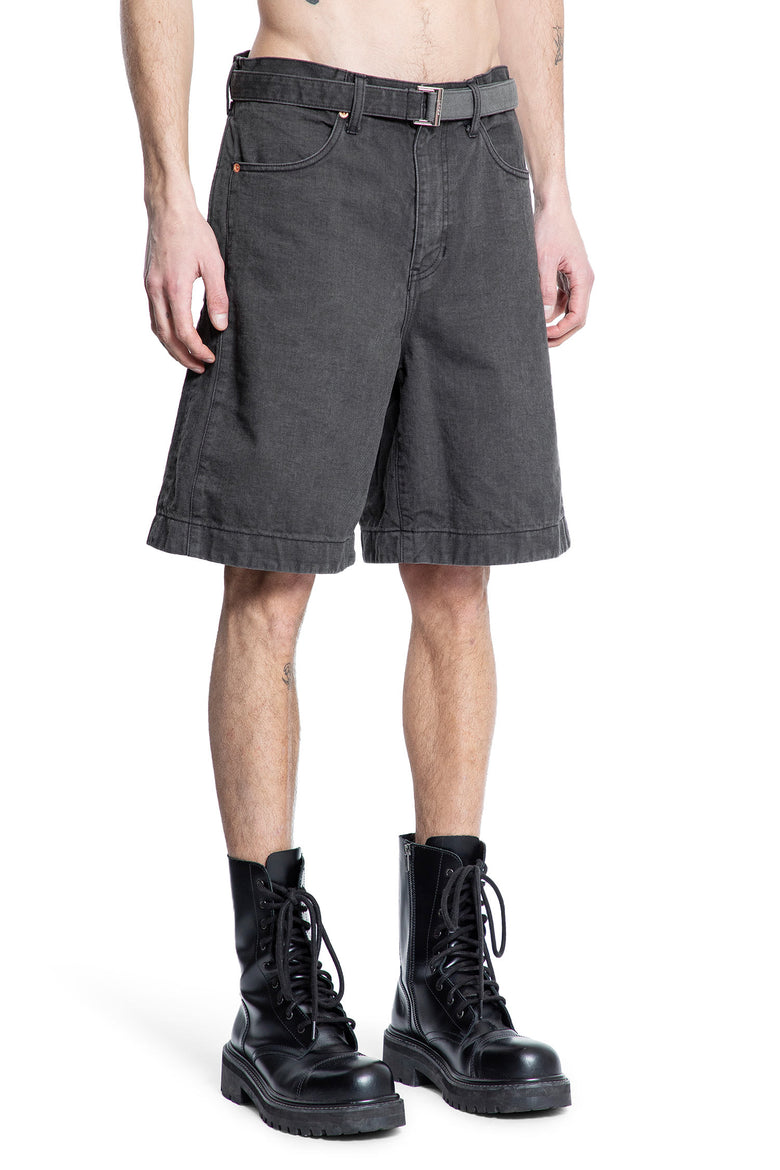 SACAI MAN BLACK SHORTS & SKIRTS