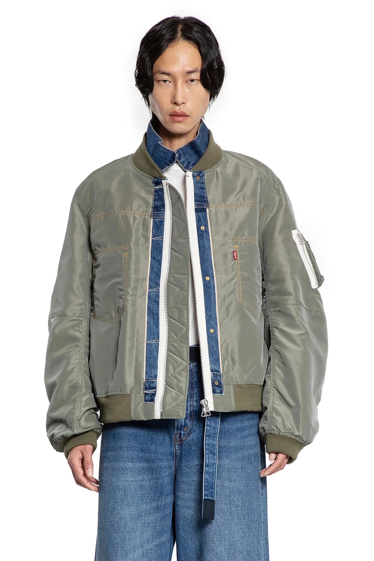 ジャケット・アウター sacai Denim x Nylon Twill Jacket sacai] Denim x Nylon Twill Blouson – MaW SAPPORO