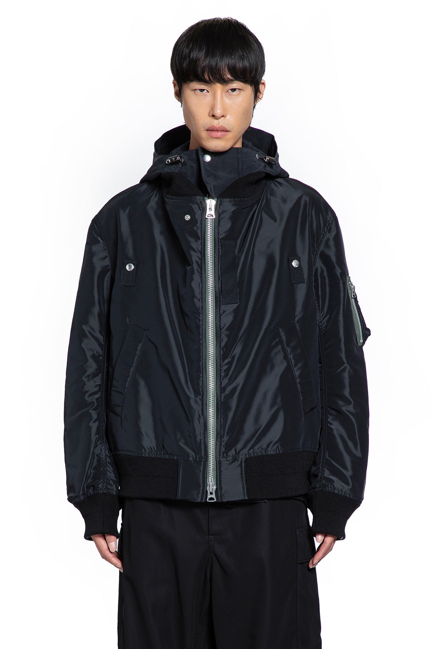 Nylon Twill x Grosgrain Blouson