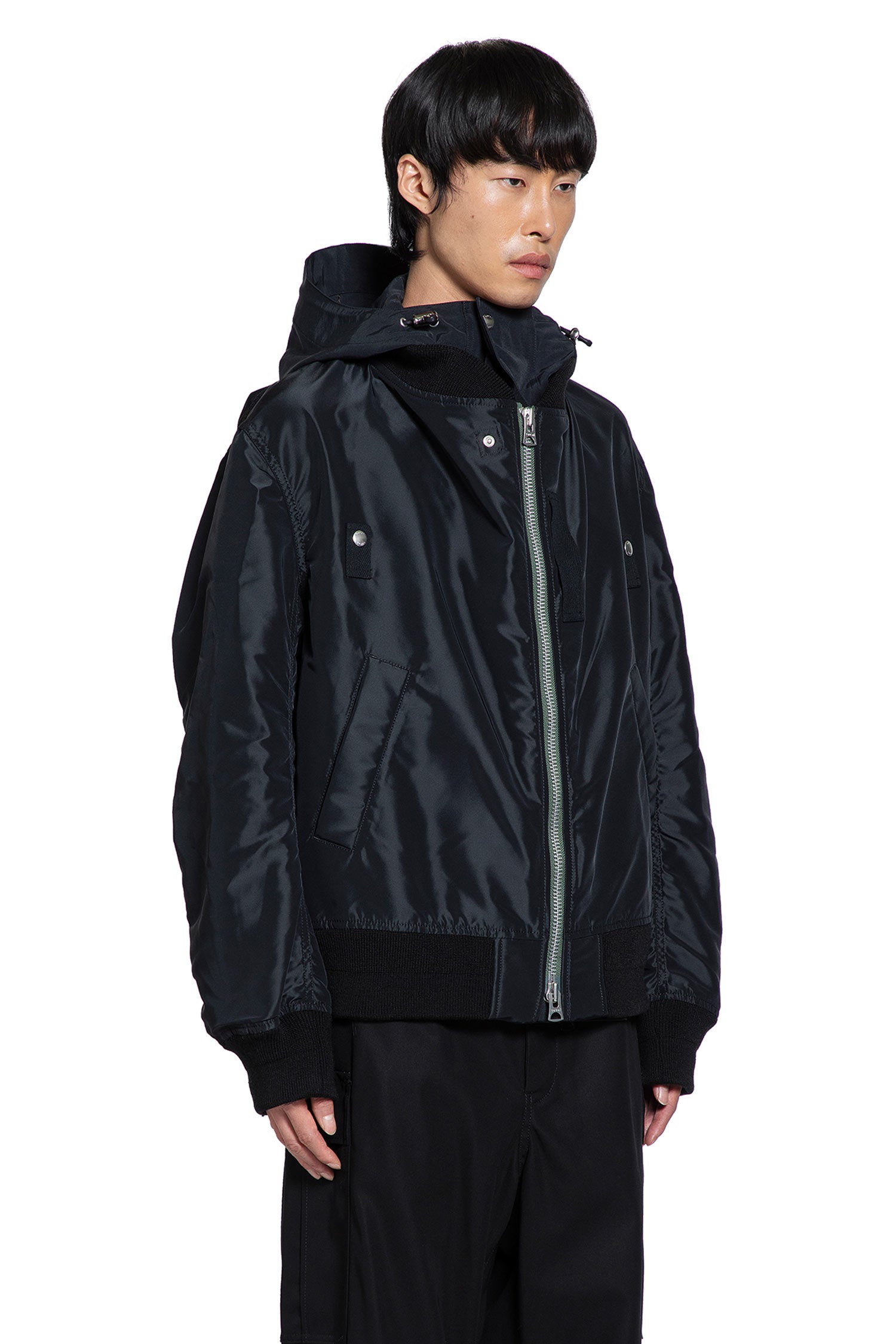Nylon Twill x Grosgrain Blouson