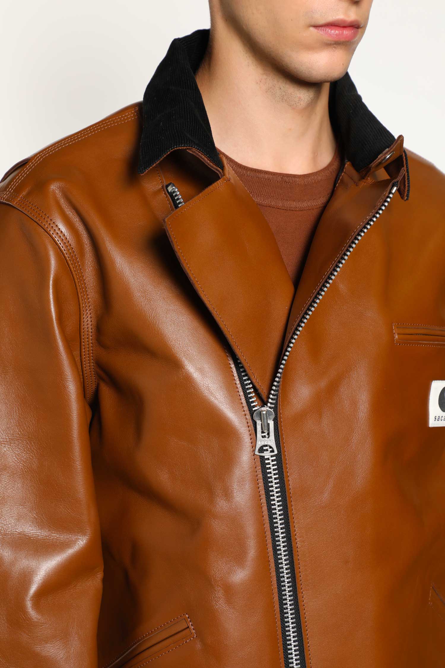 Carhartt WIP Collaboration Leather Jacket