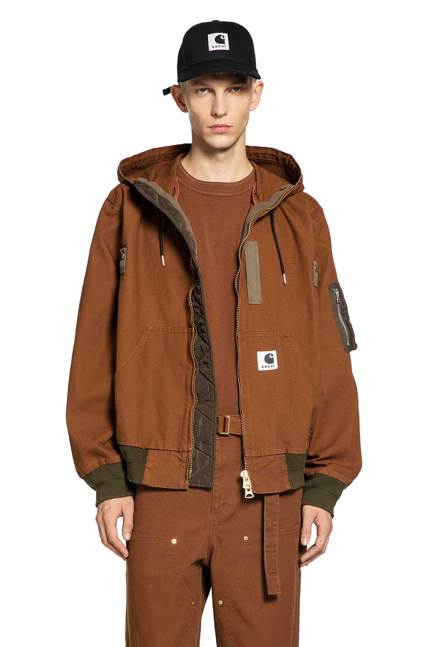 SACAI | Carhartt WIP Washed Duck Hooded Blouson | Antonioli.eu