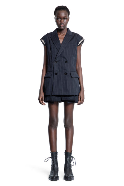 SACAI WOMAN BLACK VESTS