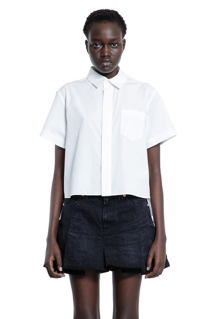 SACAI WOMAN WHITE SHIRTS