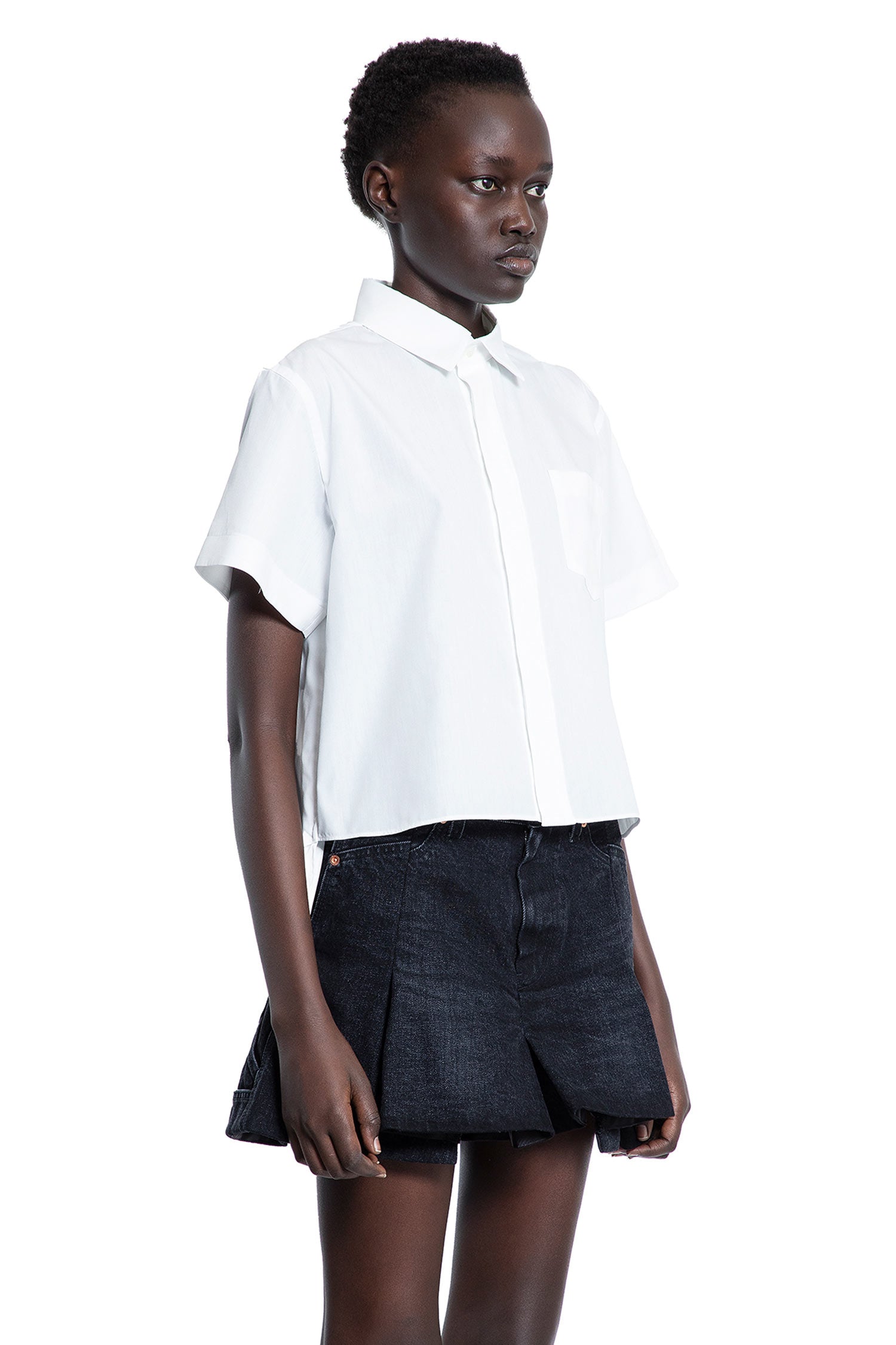 SACAI WOMAN WHITE SHIRTS