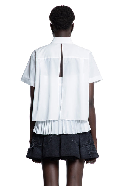 SACAI WOMAN WHITE SHIRTS