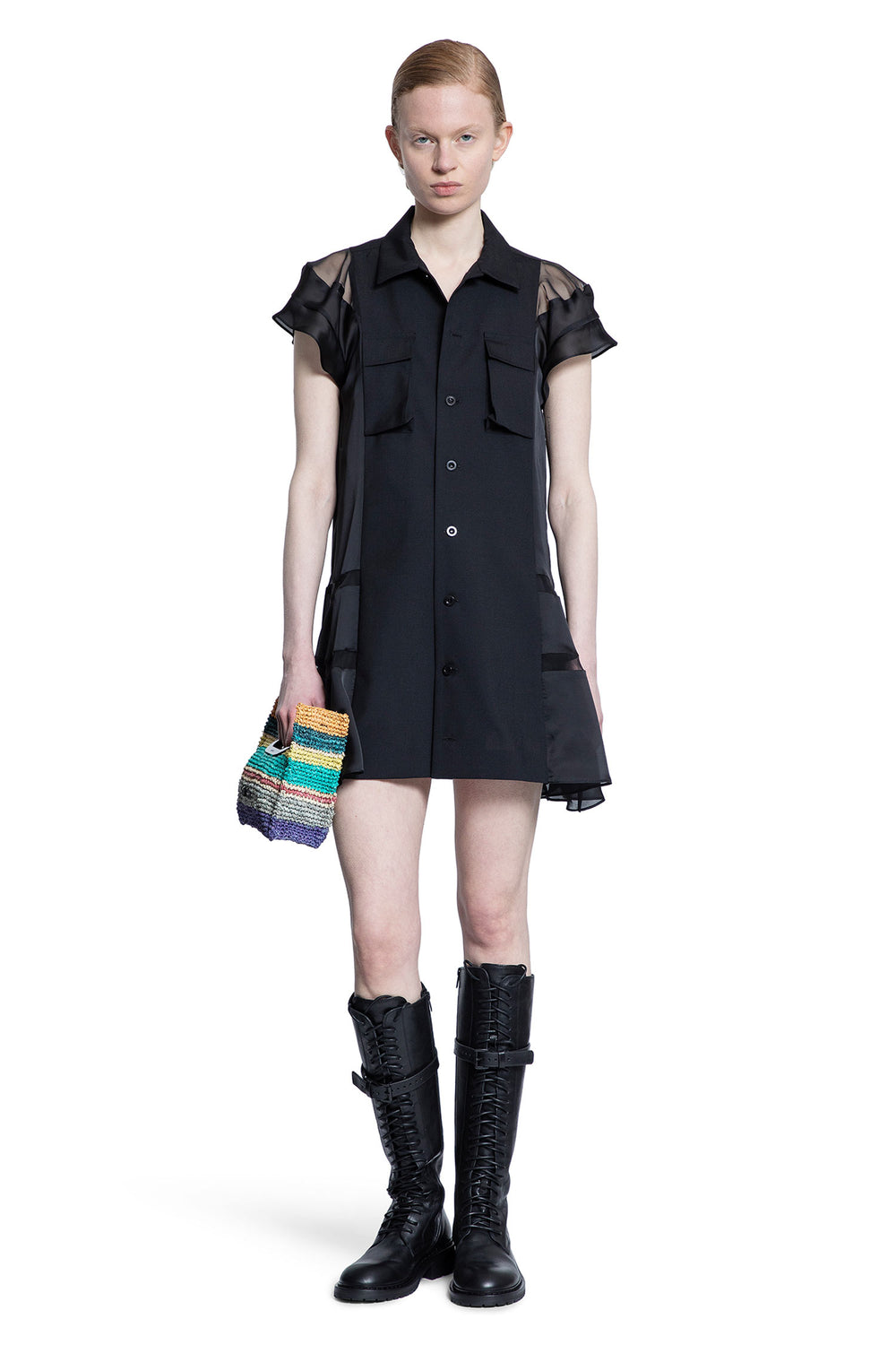 SACAI WOMAN BLACK DRESSES