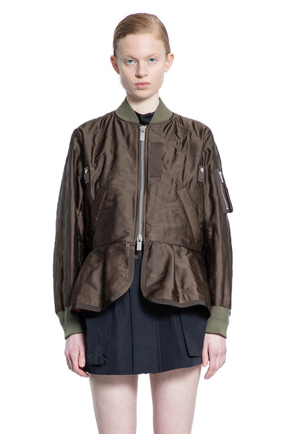 SACAI WOMAN GREEN JACKETS