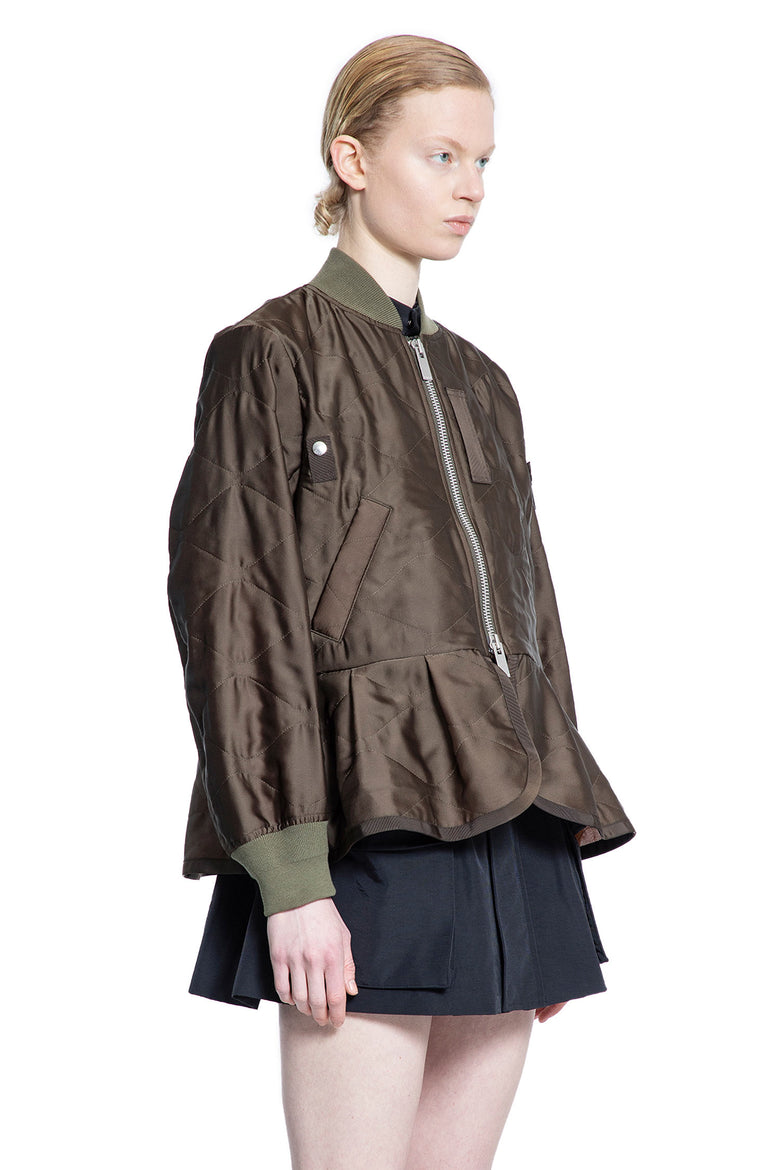 SACAI WOMAN GREEN JACKETS