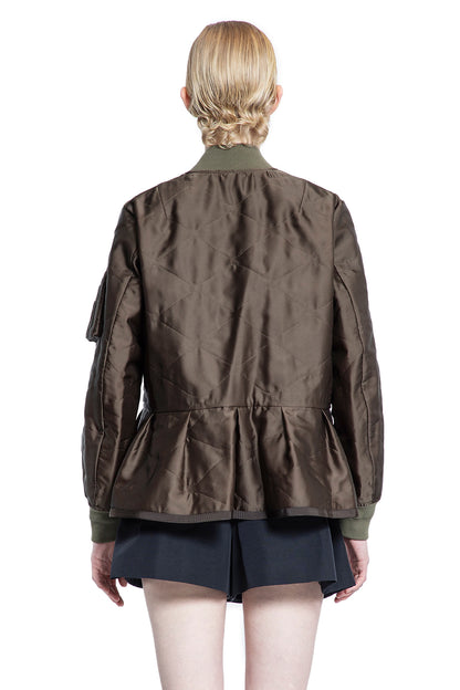 SACAI WOMAN GREEN JACKETS