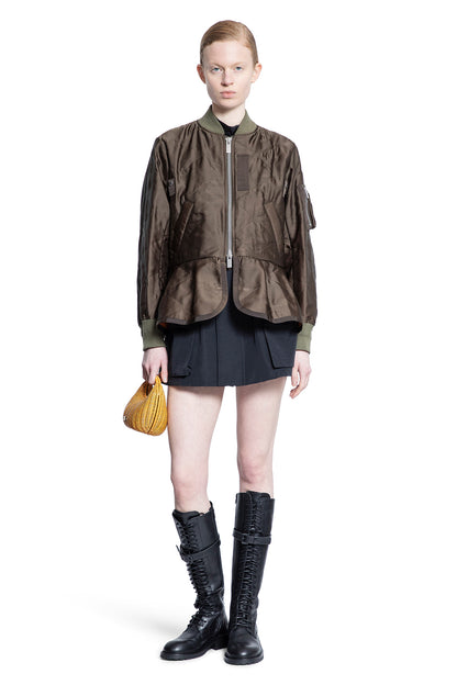 SACAI WOMAN GREEN JACKETS