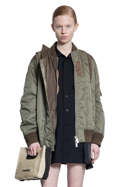 SACAI WOMAN GREEN JACKETS