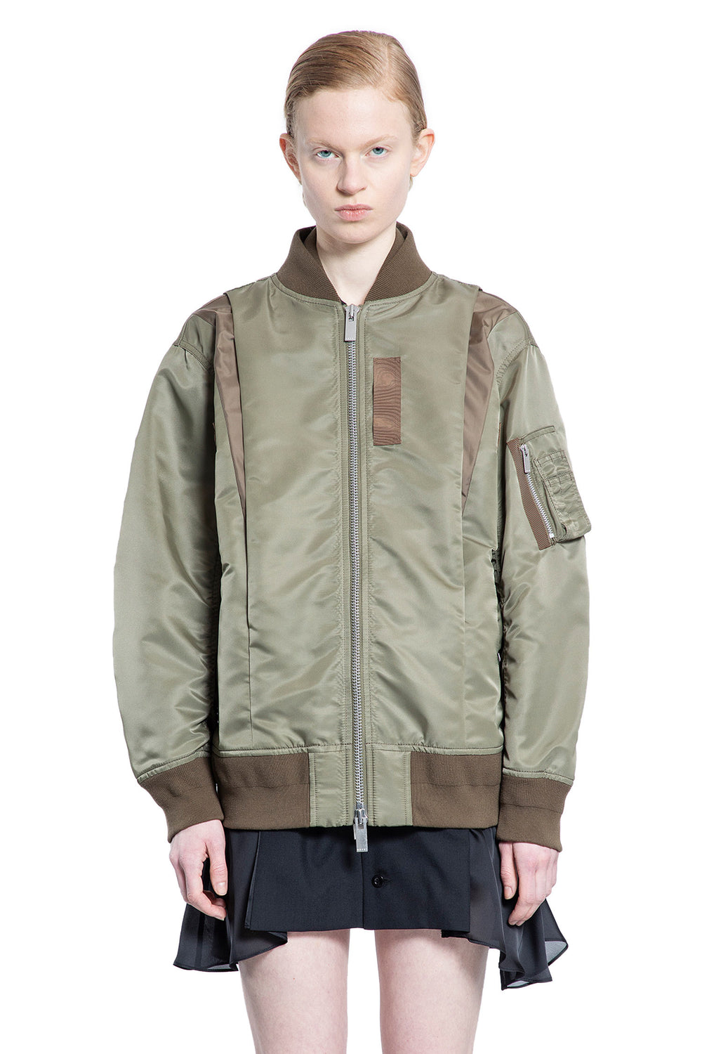 SACAI WOMAN GREEN JACKETS