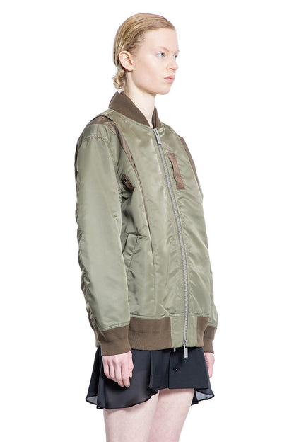 SACAI WOMAN GREEN JACKETS