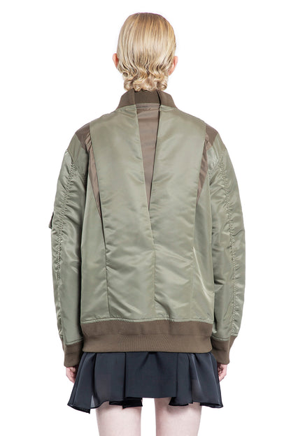 SACAI WOMAN GREEN JACKETS