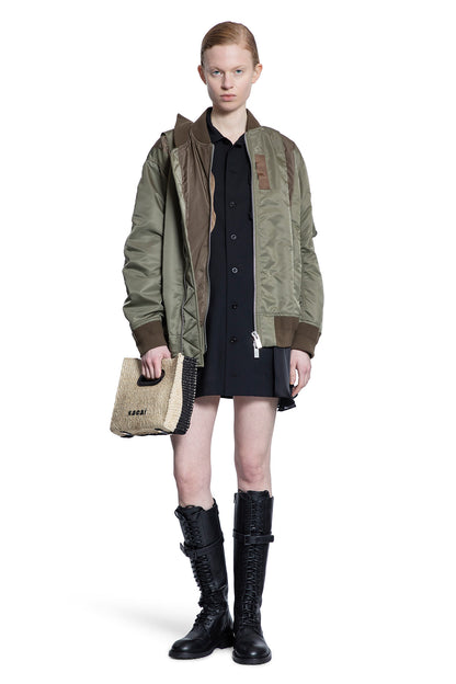 SACAI WOMAN GREEN JACKETS