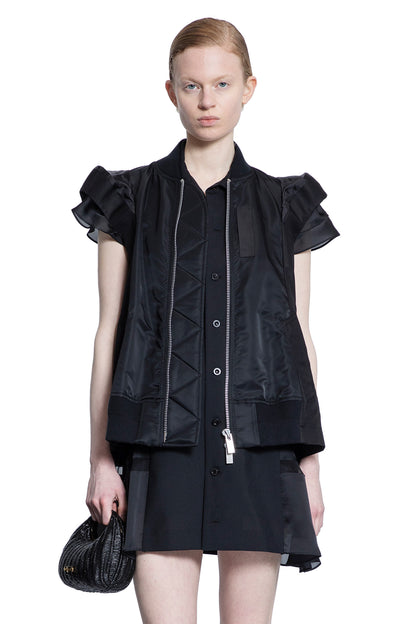 SACAI WOMAN BLACK VESTS