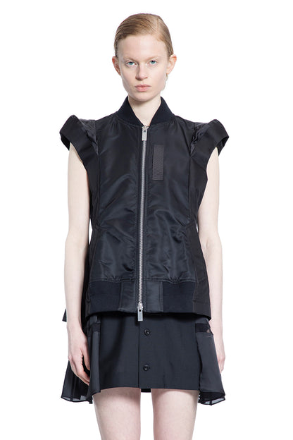 SACAI WOMAN BLACK VESTS