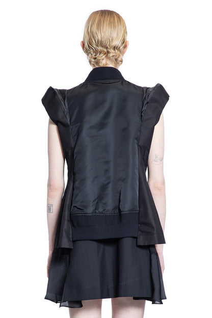 SACAI WOMAN BLACK VESTS