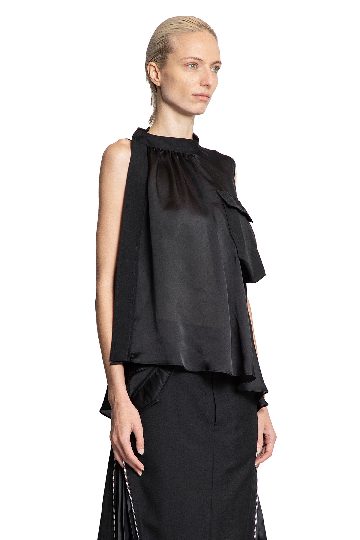 Satin Sleeveless Top
